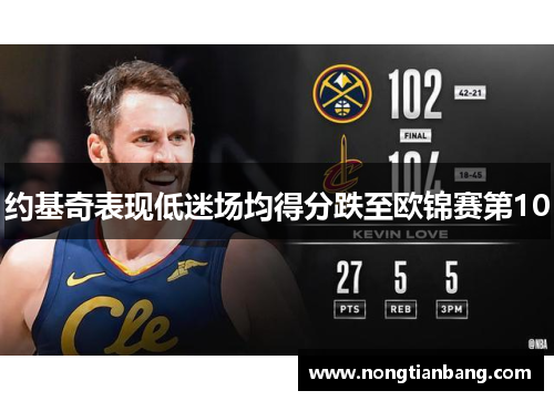 约基奇表现低迷场均得分跌至欧锦赛第10